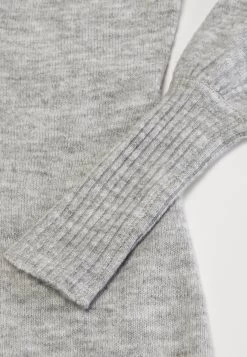 Zign Adaptive Perkin Ausschnitt Basic Mini Strickkleid - Robe Pull - Mottled Grey -Zign 73c8ce5536d049b191124476c67ea670