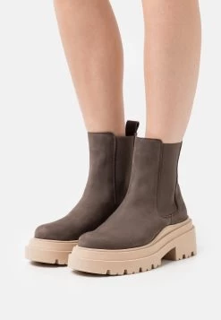 Zign Leather - Bottines À Plateau - Brown