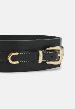 Zign Leather Waist Belt - Ceinture Taille Haute - Black -Zign b296d2ac04384fef9bc0cda2af79b380