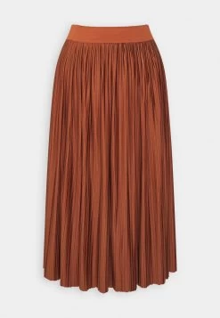 Zign Jupe Plissée - Brown -Zign db86a9c81f1c438a9c203bdaa5a882e7